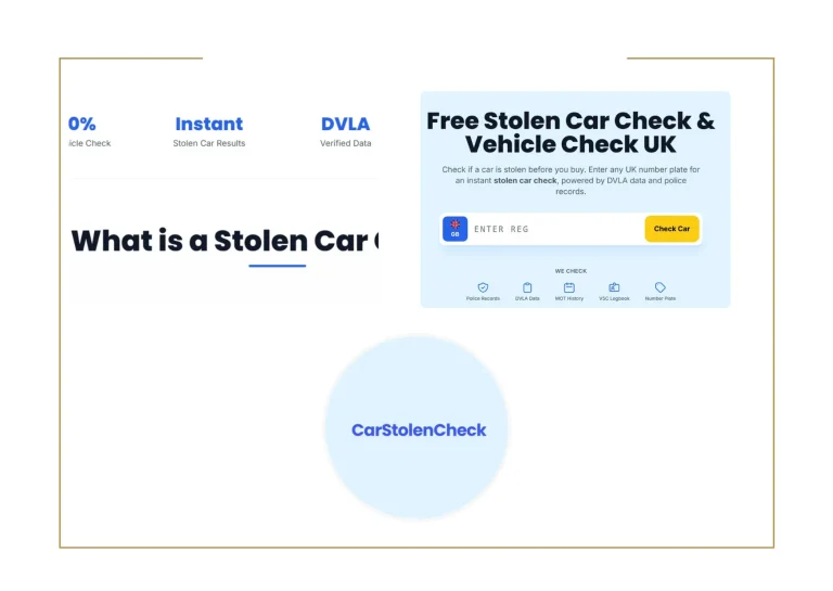 Free Car Stolen Check in UK – Fast DVLA Lookup & Police Verification