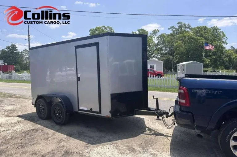 7 by 16 Blackout Enclosed Trailer for Local Business Hauling | Collins Custom Cargo